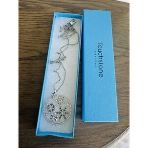 Touchstone Crystal‎ Snow Globe Pendant 32" Adjustable NEW Rhodium Plated